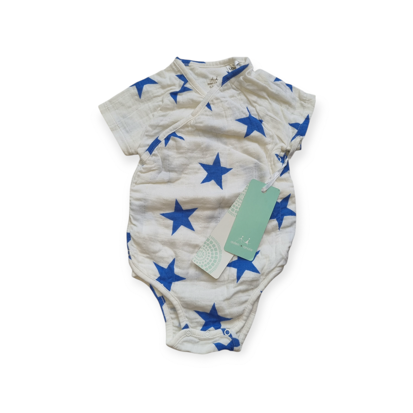Aden & Anais - Short Sleeve Star Body Suit - Size 000