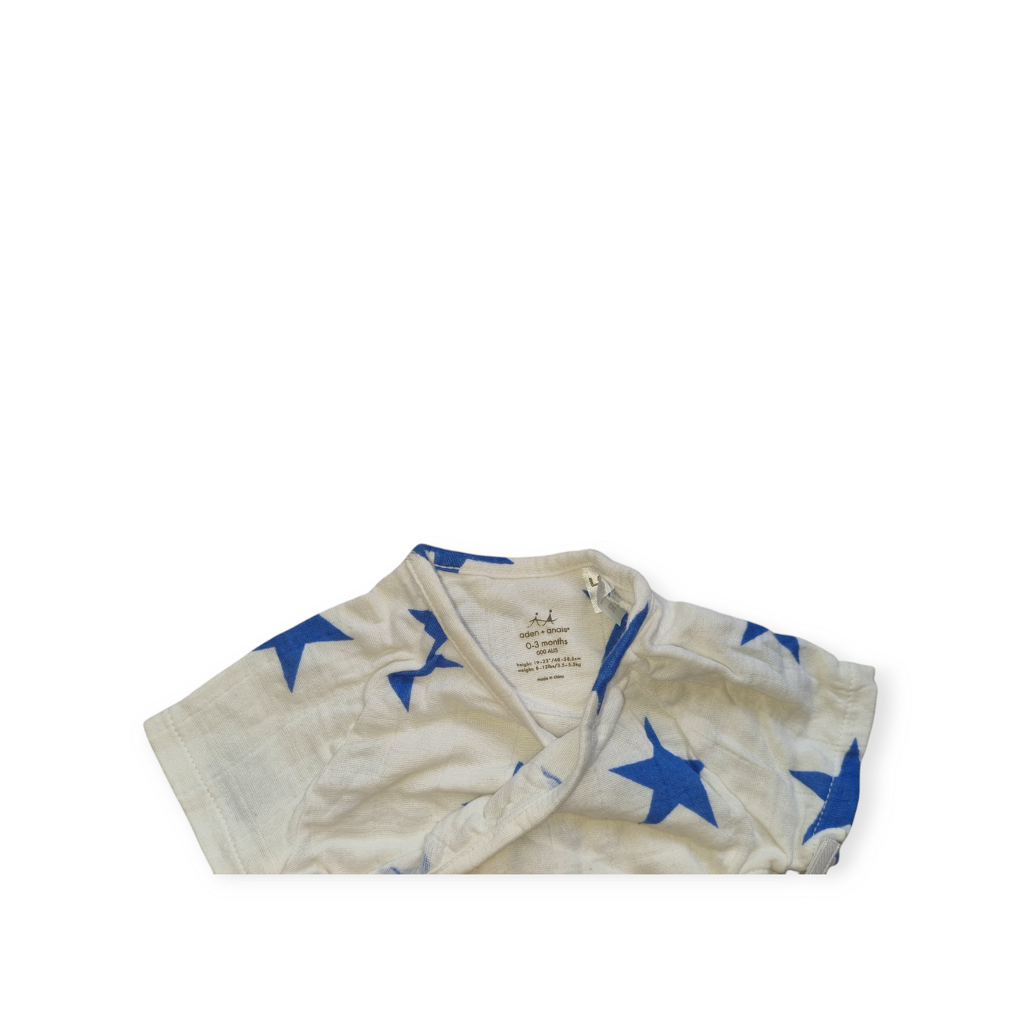 Aden & Anais - Short Sleeve Star Body Suit - Size 000