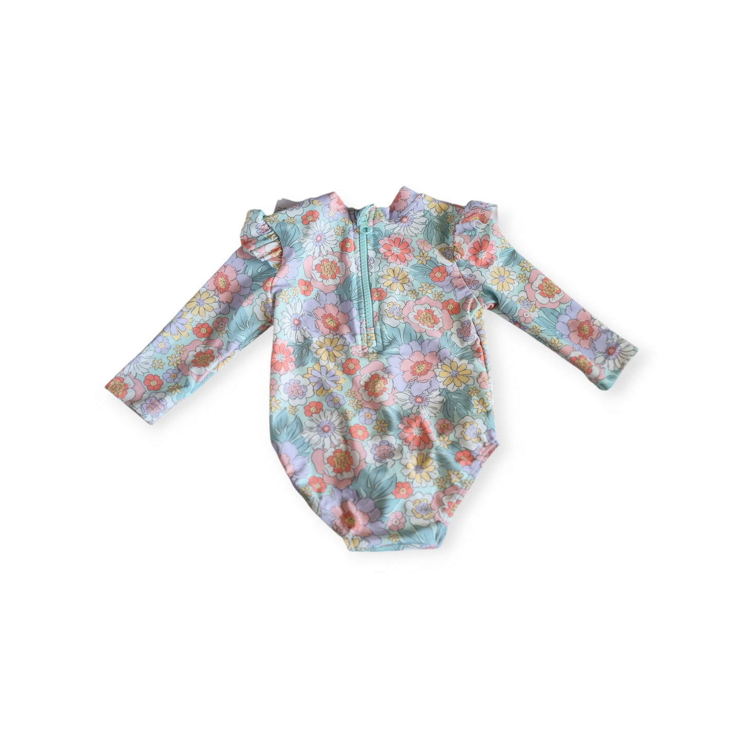 Anko - Long Sleeve Floral Swimmers - size 00