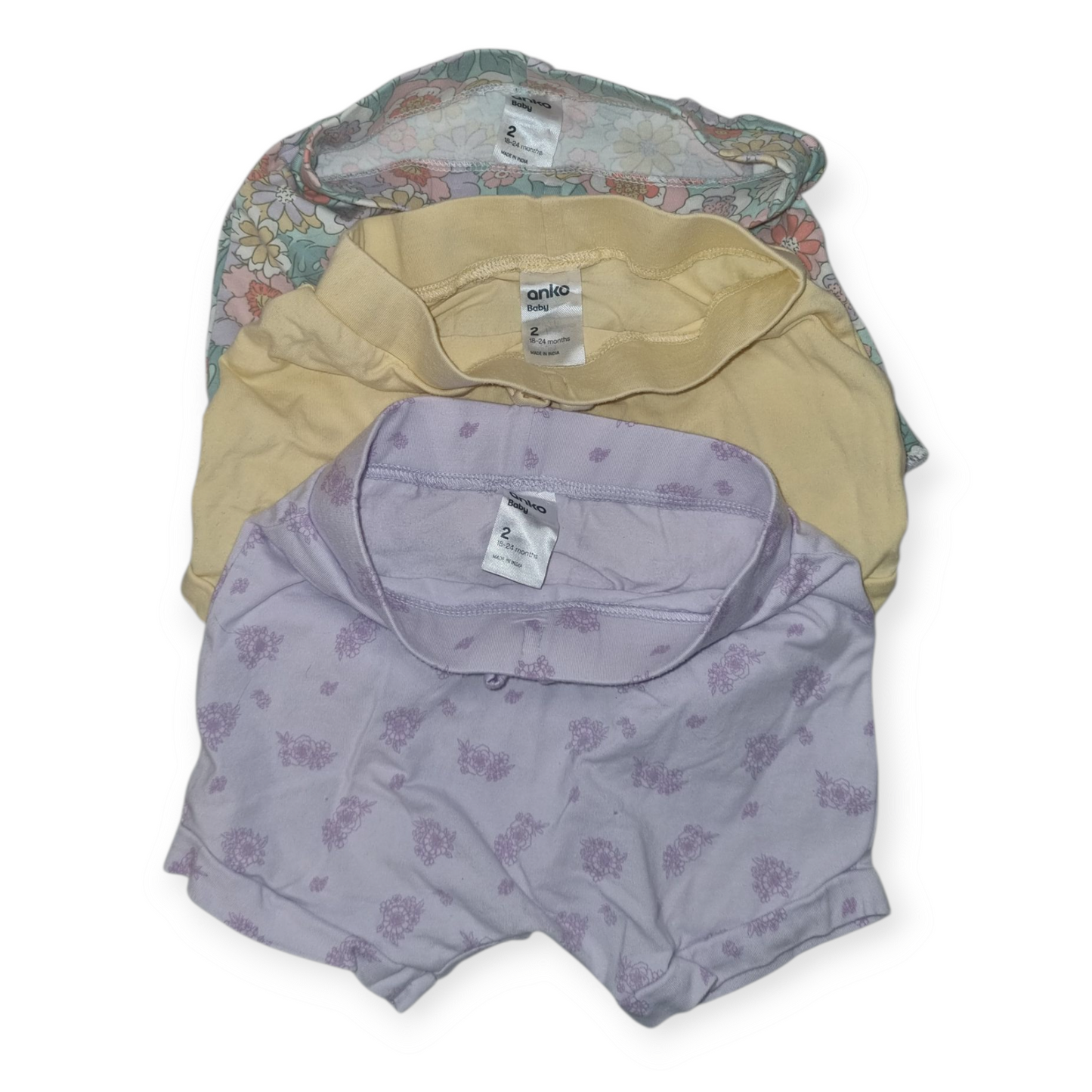 Anko - Floral Short, 3 Pack - Size 2