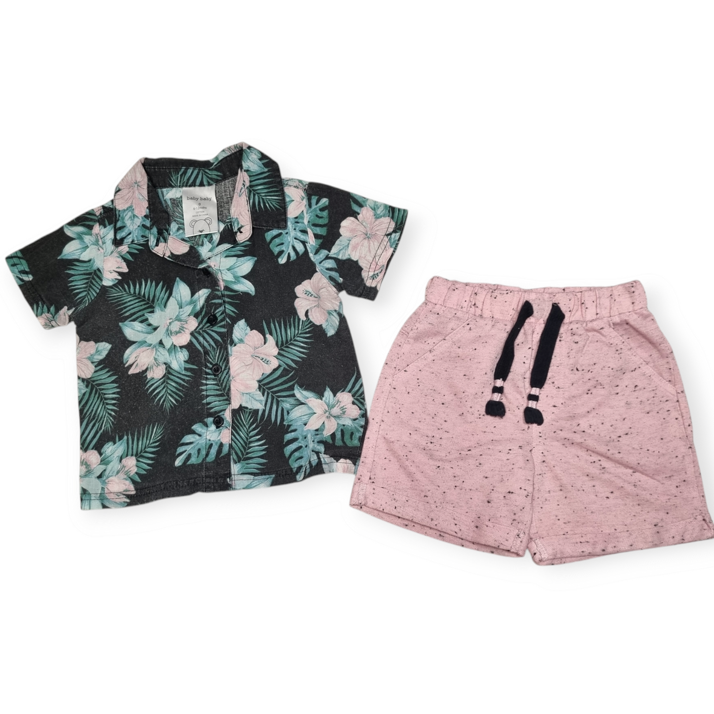 Baby Baby - Pink Hawaiian Set - Size 0