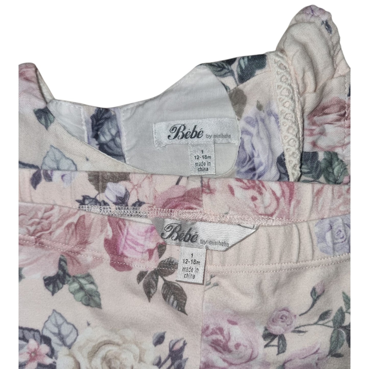 Bebe - Floral Dress & Legging Set - Size 1
