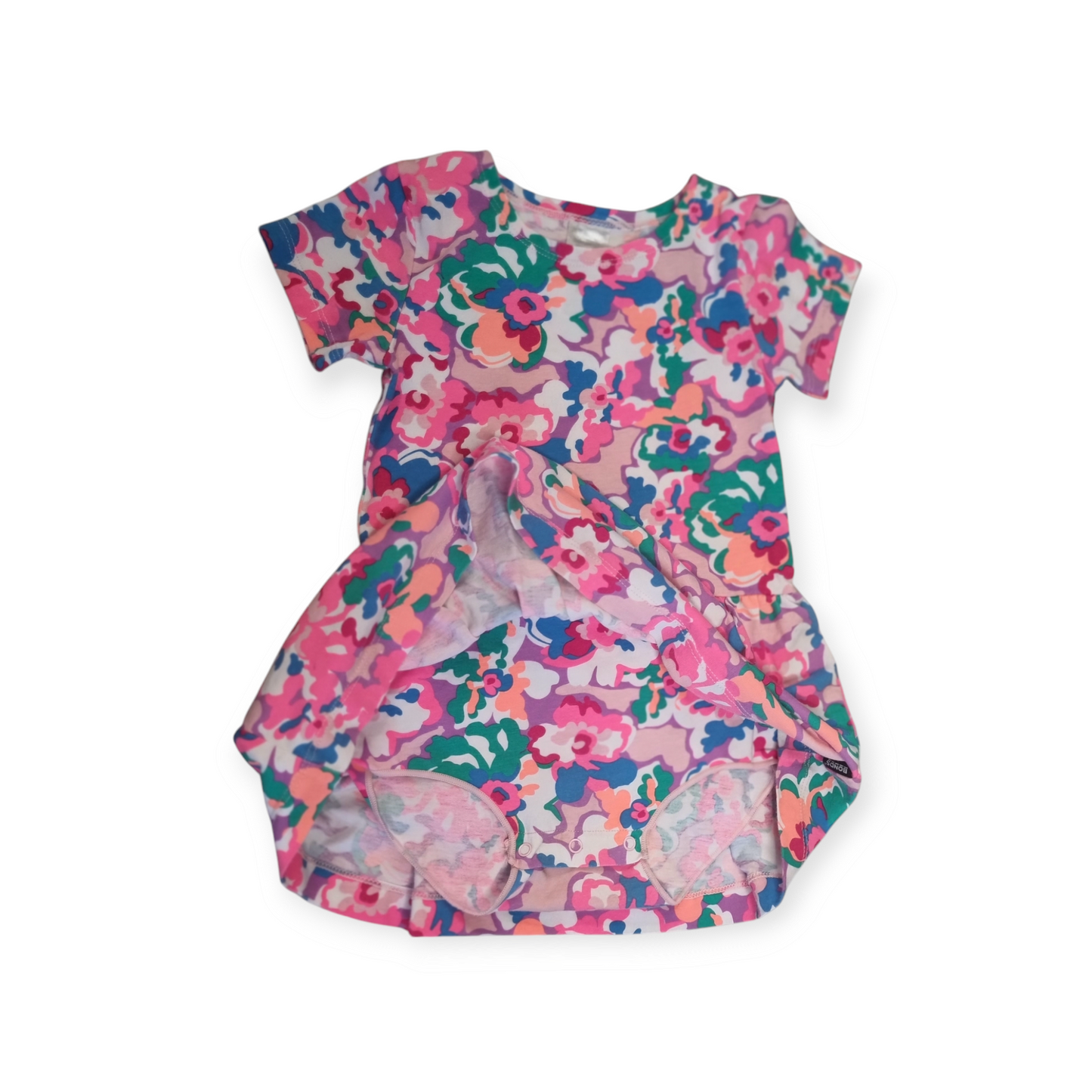 Bonds - Pink Floral Ballet Suit - Size 2