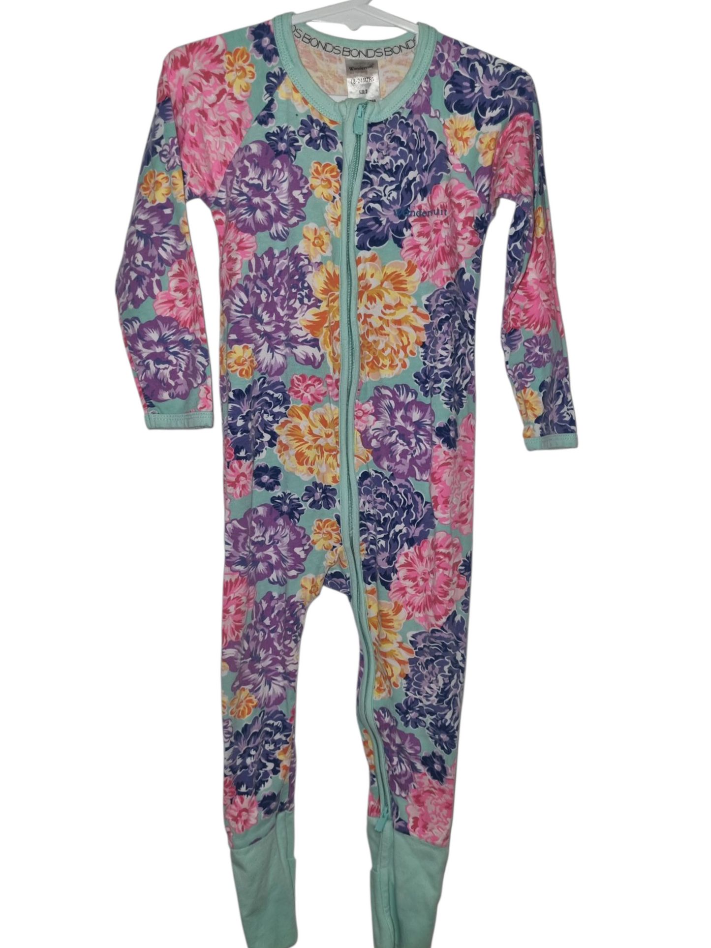 Bonds - Light Floral Wondersuit - Size 2