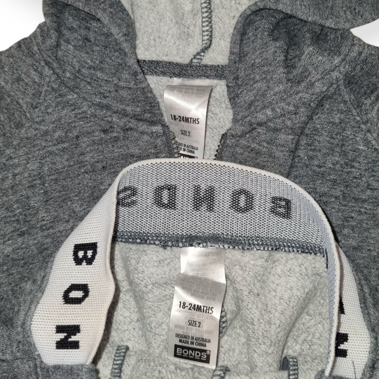 Bonds - Grey Tracksuit Set - Size 2