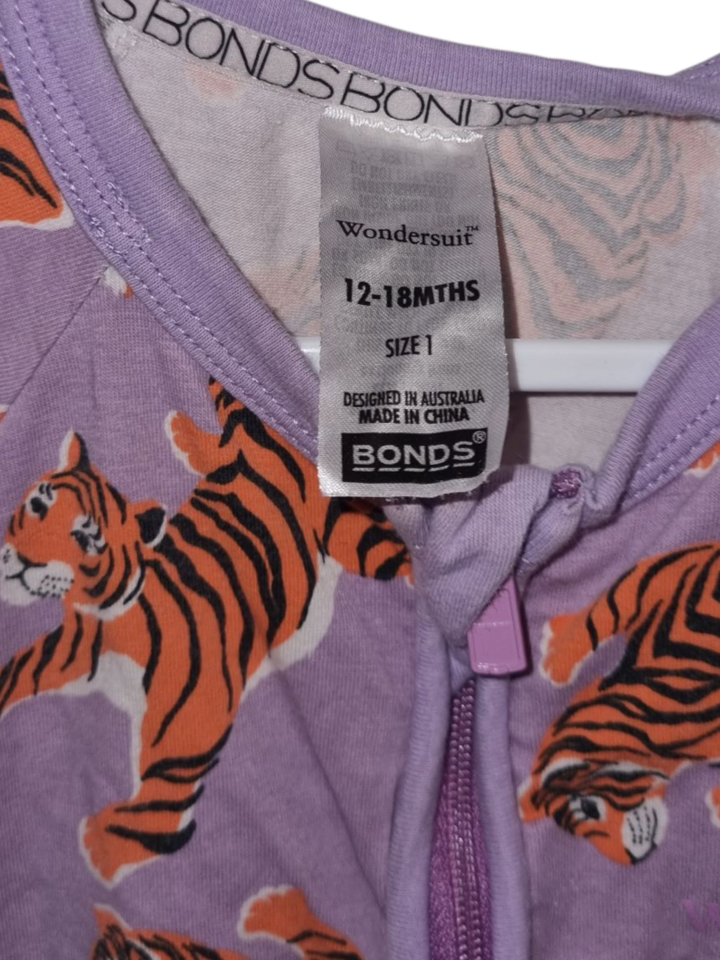 Bonds - Tiger Print Wondersuit - Size 1