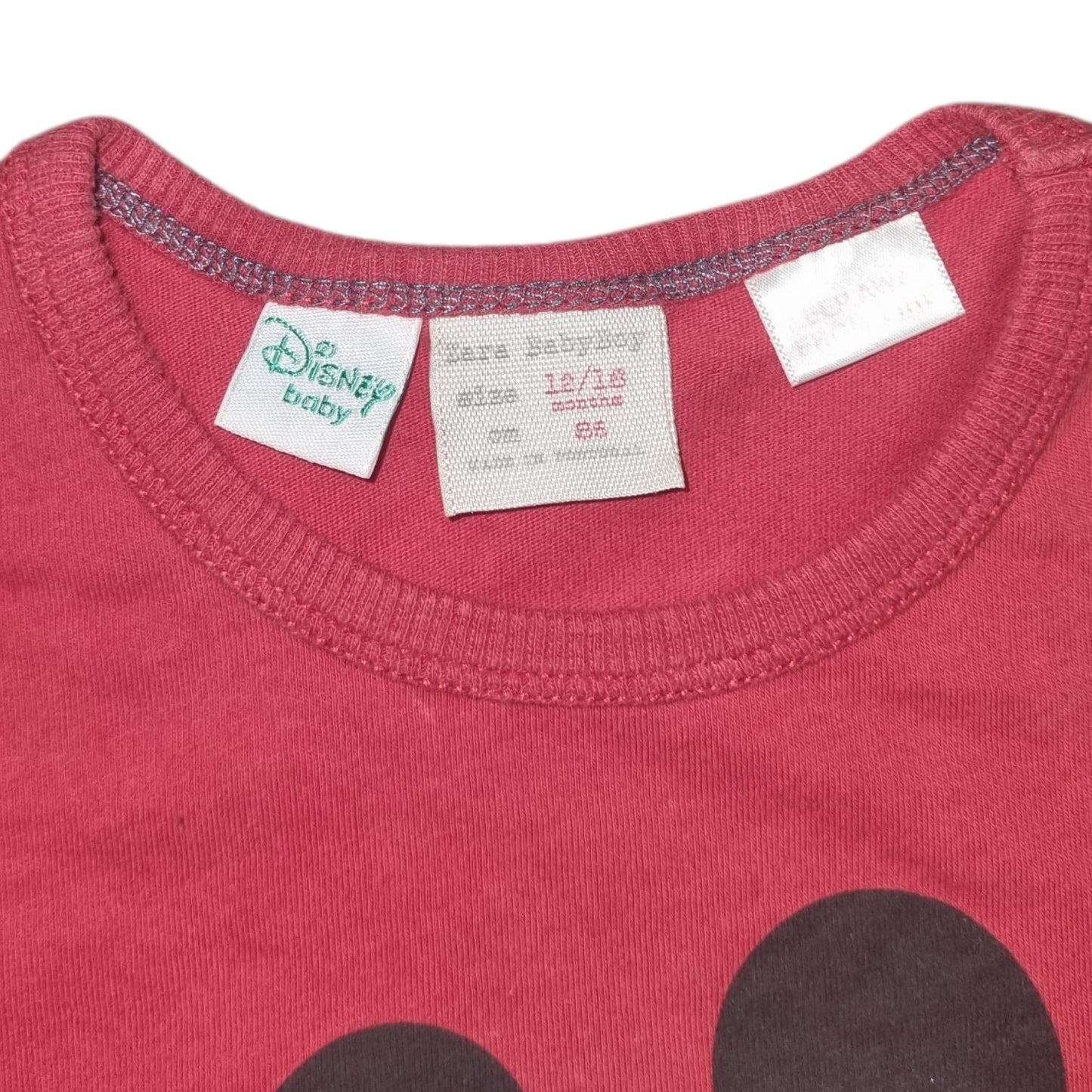 Zara Baby - Licensed - Mickey Mouse Long Sleeve Shirt - Size 1