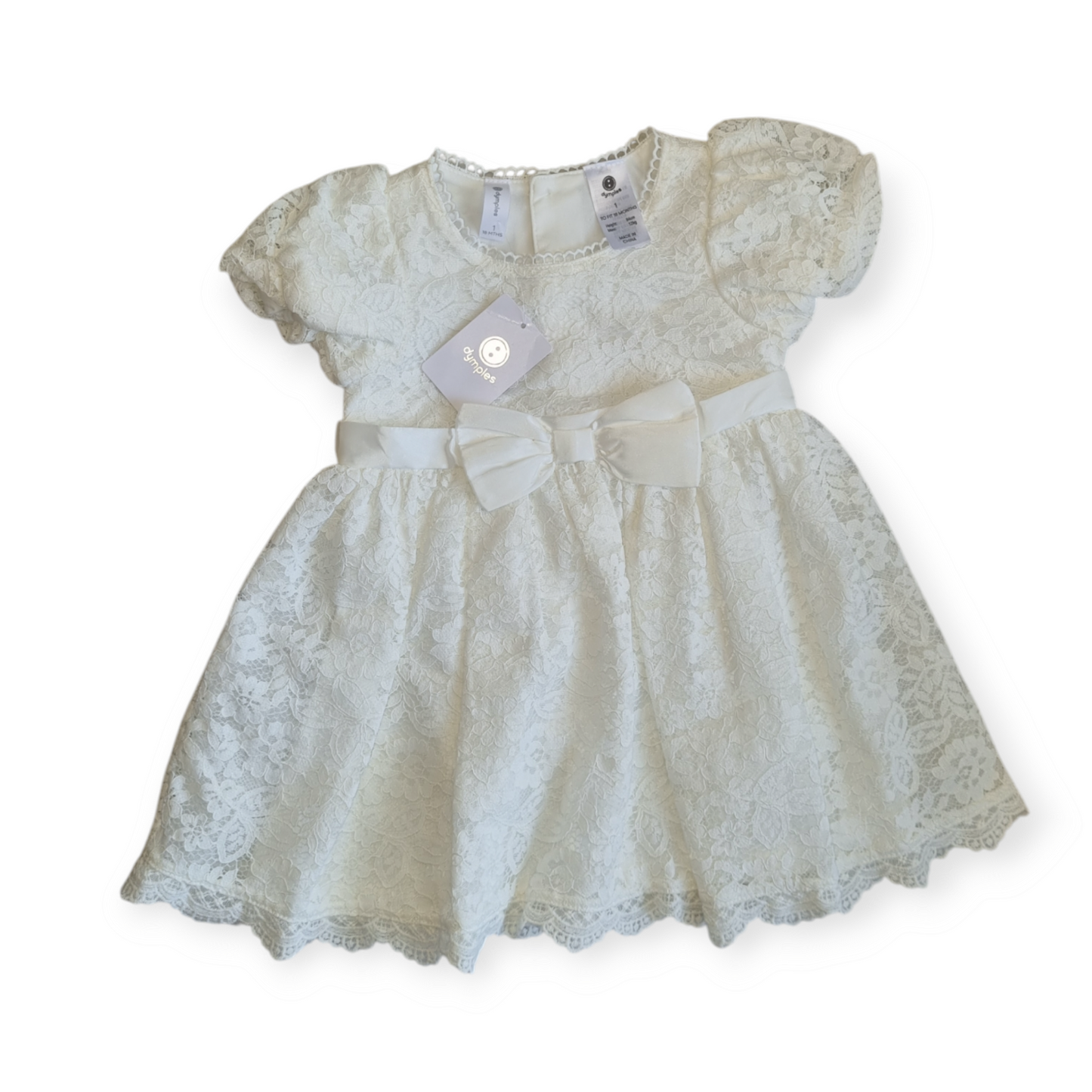 Dymples - White Occasional Dress - Size 1