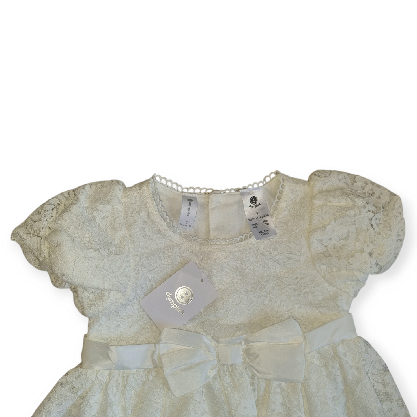 Dymples - White Occasional Dress - Size 1