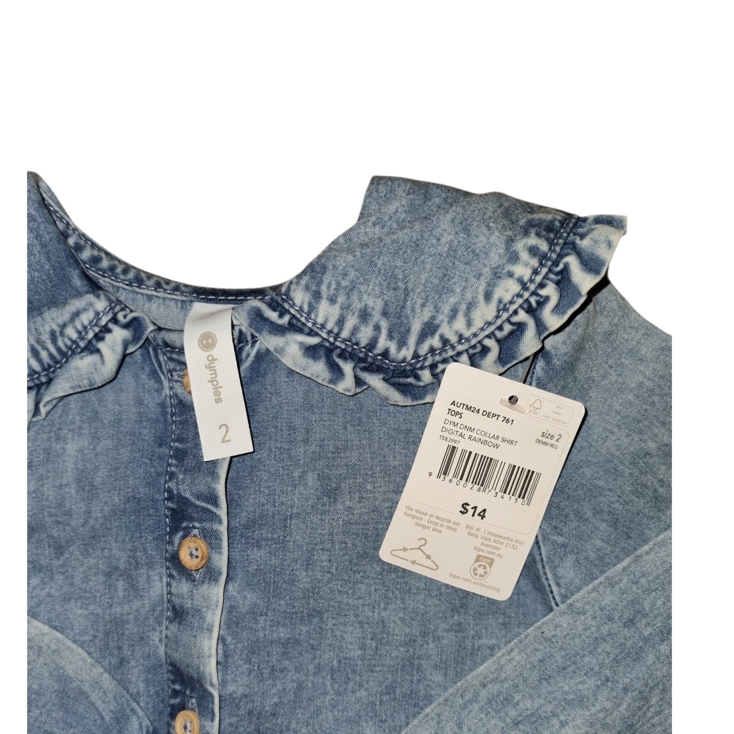 Dymples - Denim Shirt - Size 2