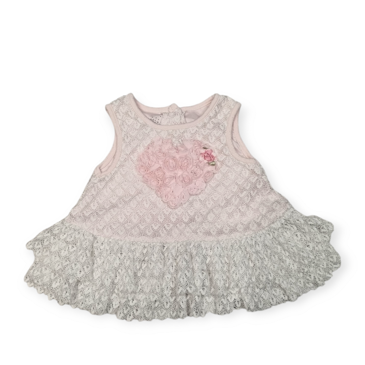Marmellata - Pink & White Frilly Top - Size 00