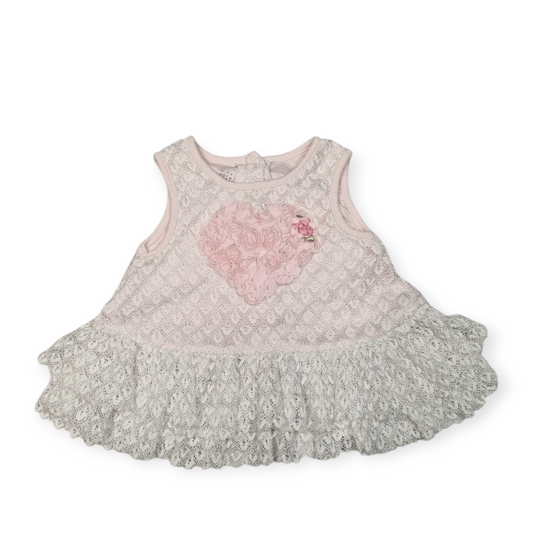 Marmellata - Pink & White Frilly Top - Size 00