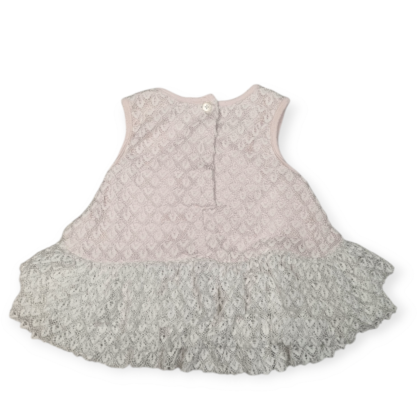 Marmellata - Pink & White Frilly Top - Size 00