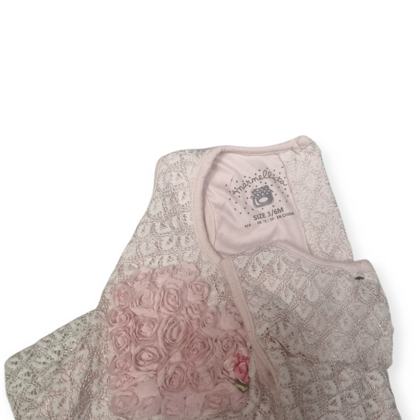 Marmellata - Pink & White Frilly Top - Size 00