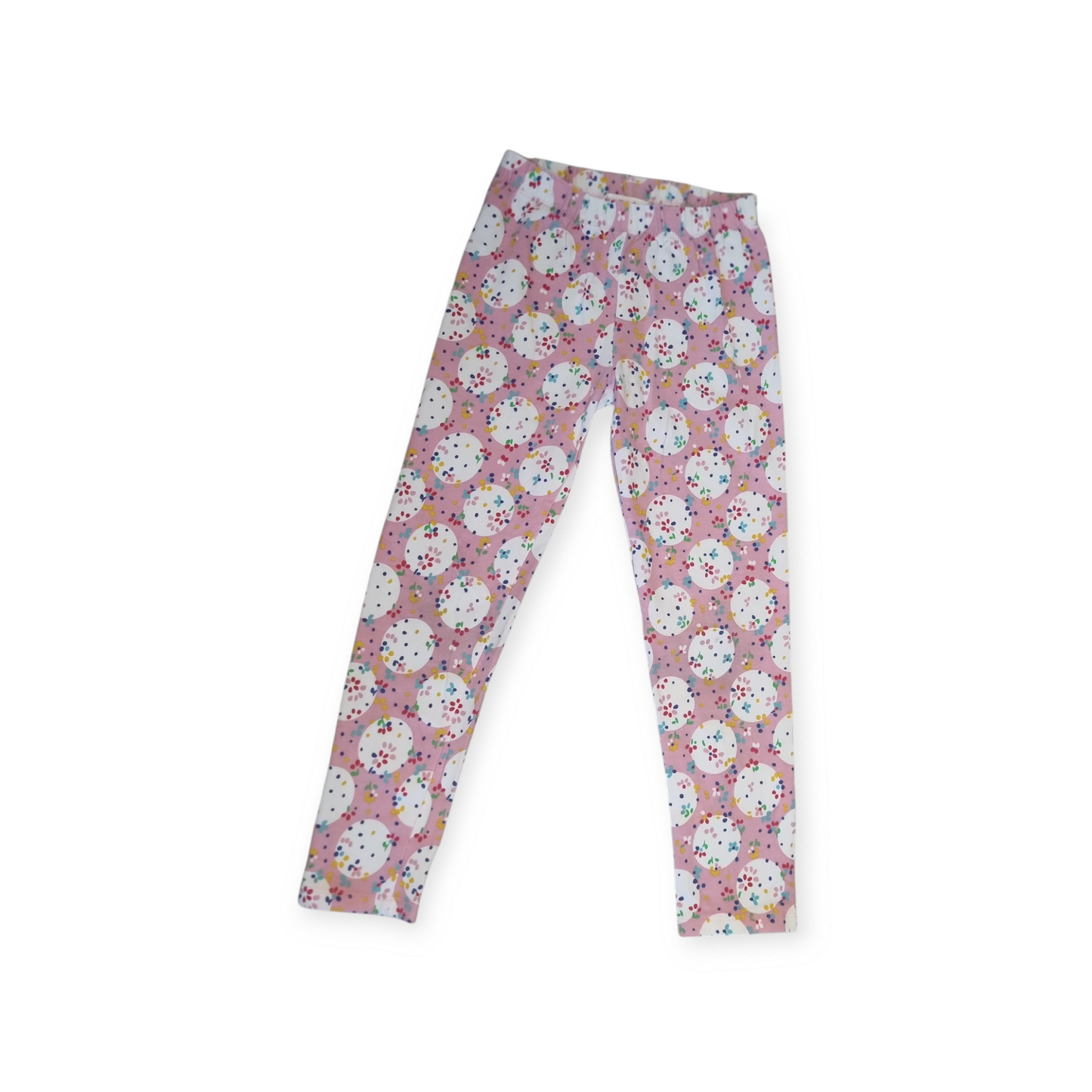Milkshake - Pink & White Spotted Leggings - Size 7
