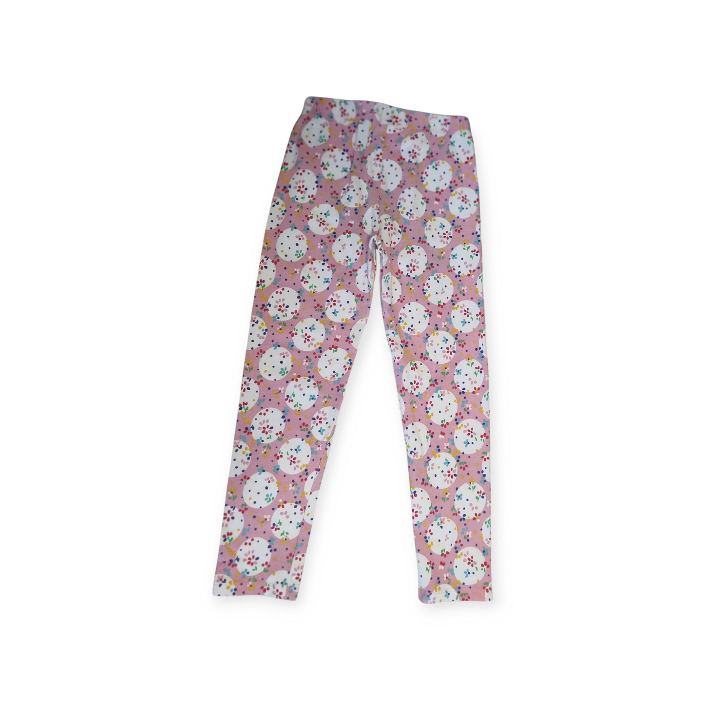 Milkshake - Pink & White Spotted Leggings - Size 7