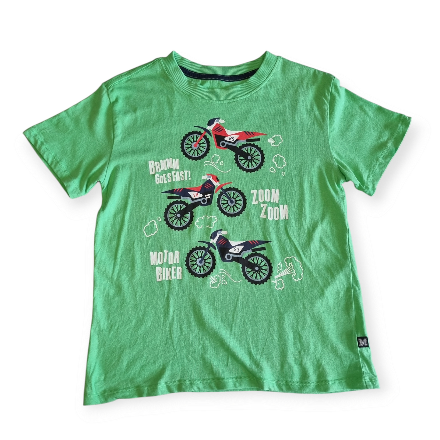 Milkshake - Green Motorbike T-Shirt - Size 8