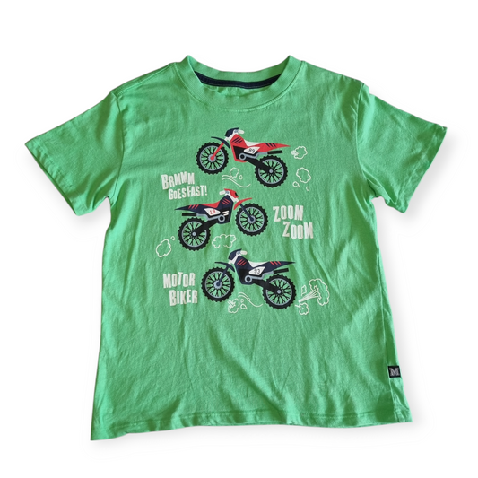 Milkshake - Green Motorbike T-Shirt - Size 8