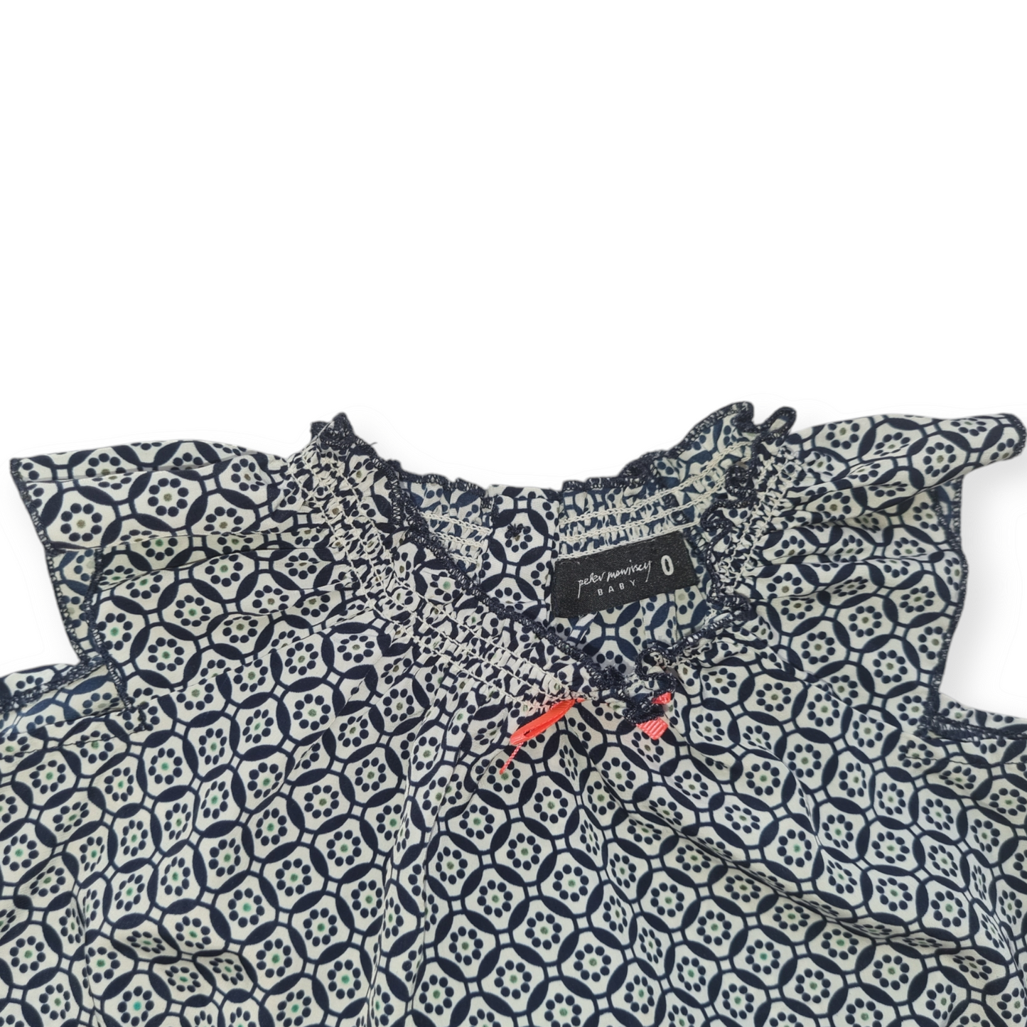 Peter Morrissey - Navy & white patterned shirt - Size 0
