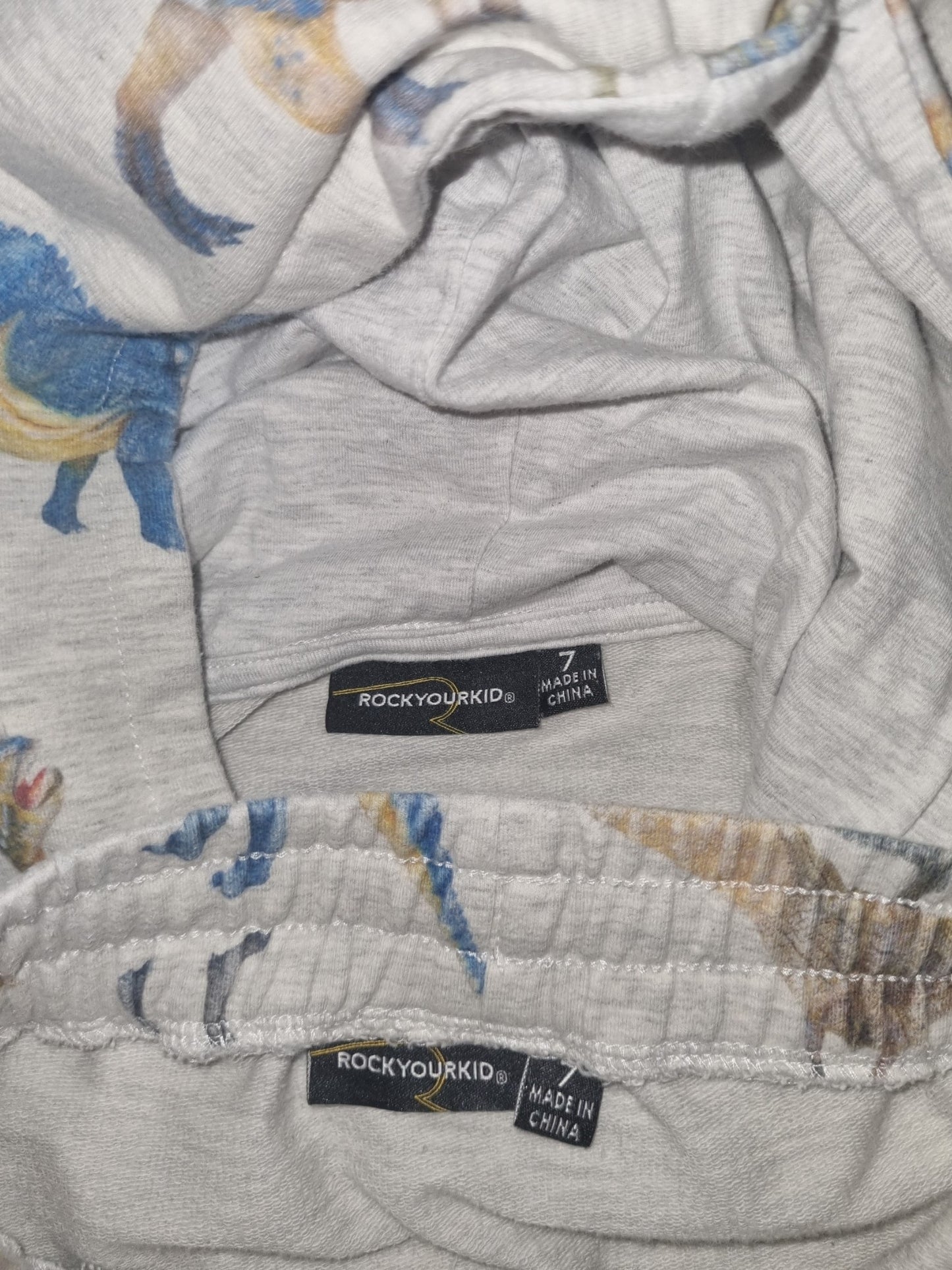Rock Your Kid - Dinosaur Pattern Tracksuit - Size 7