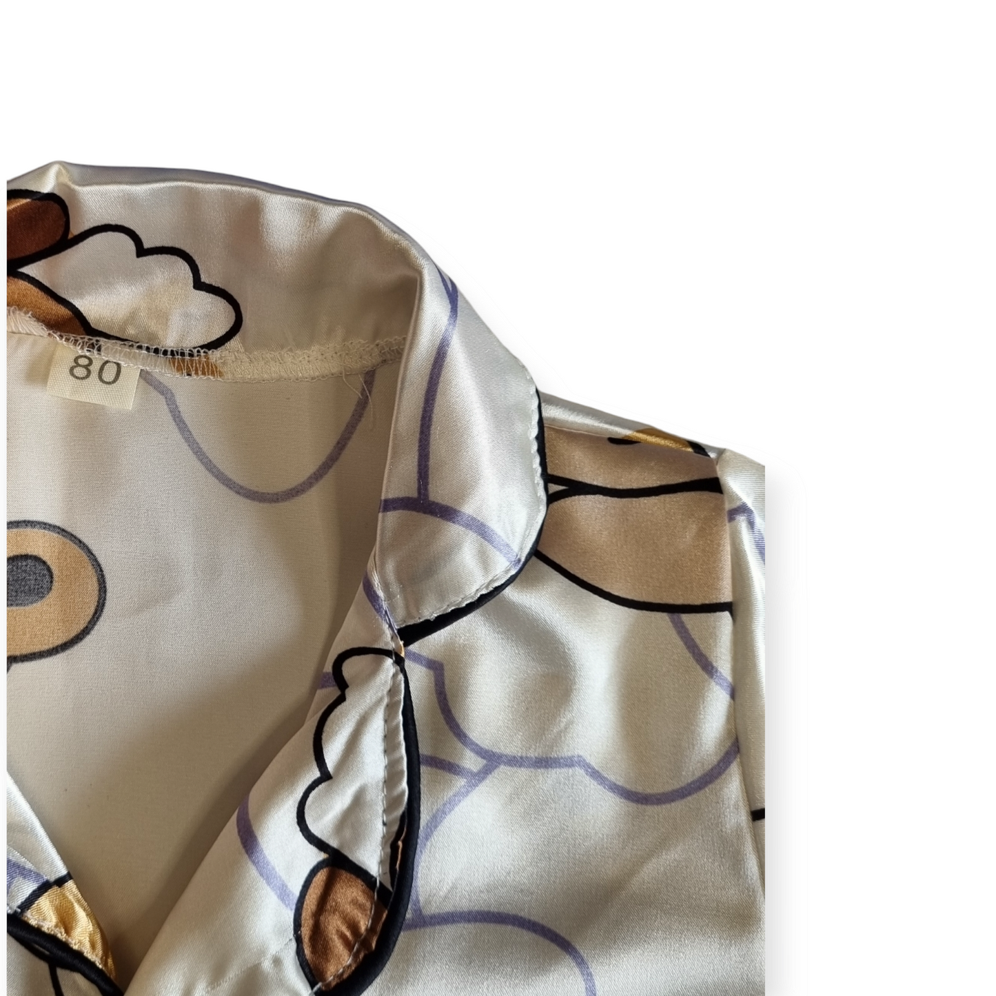 Teddy Bear Satin Pyjamas - Size 12 months