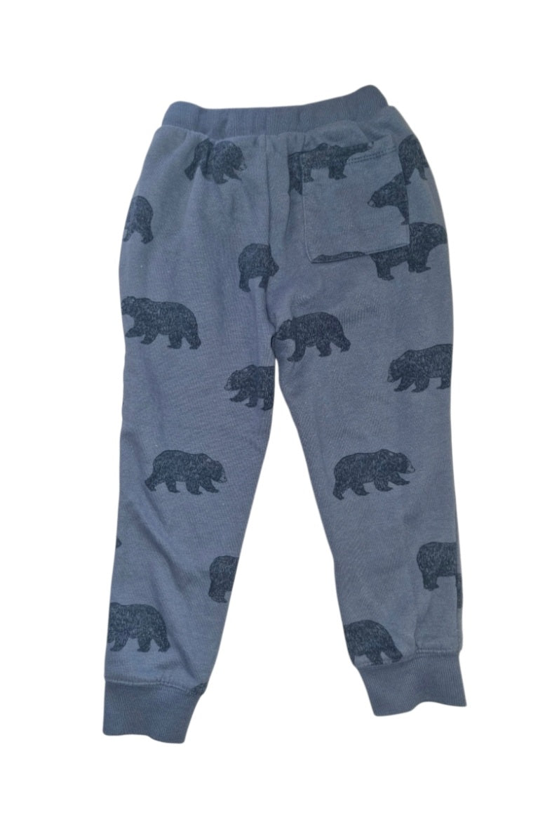 Anko - Bear Print Navy Trackpants - Size 5