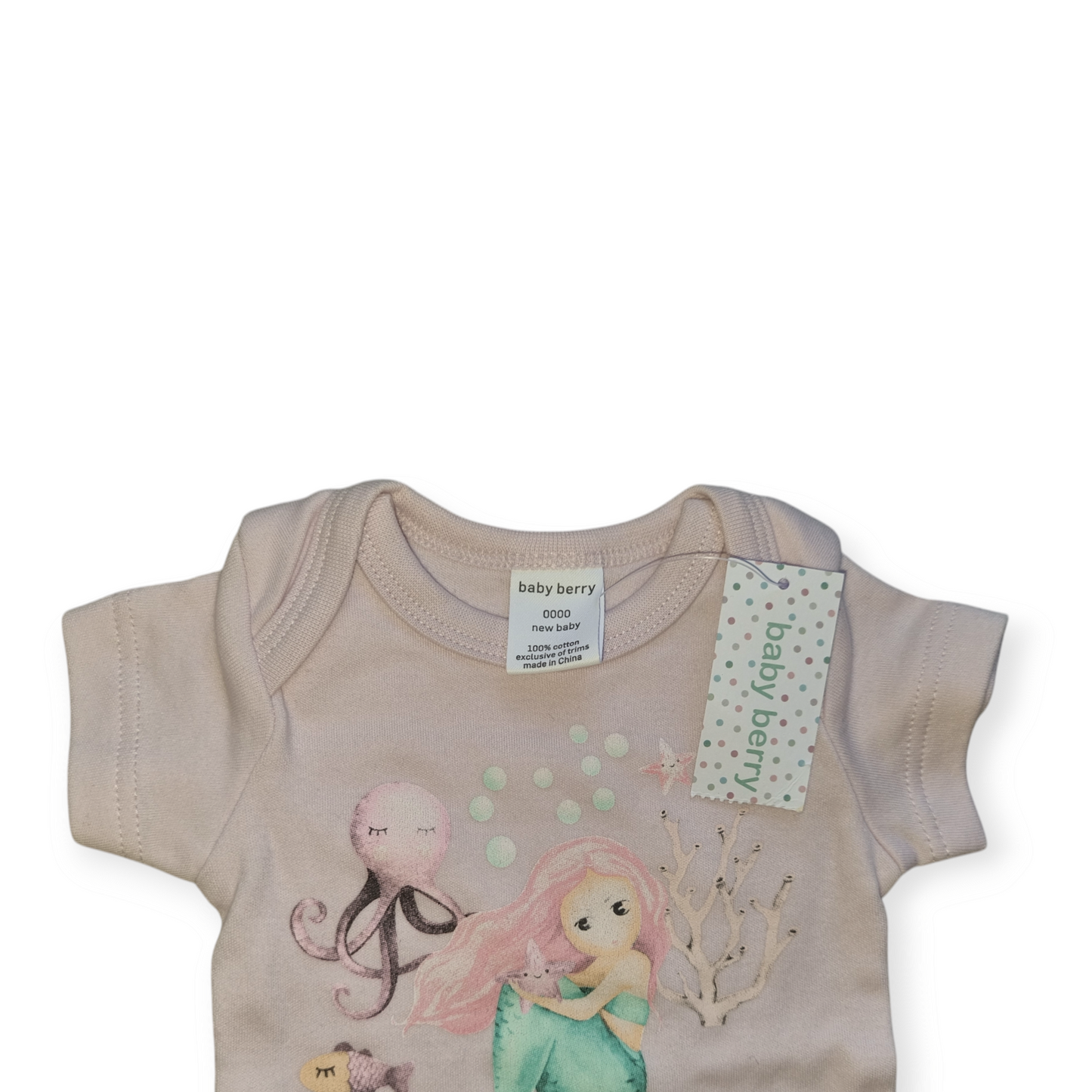 Baby Berry - Mermaid Short Sleeve Body Suit - Size 0000