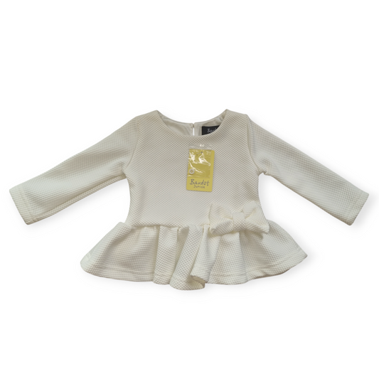 Bardot Junior - White Peplum top - Size 0