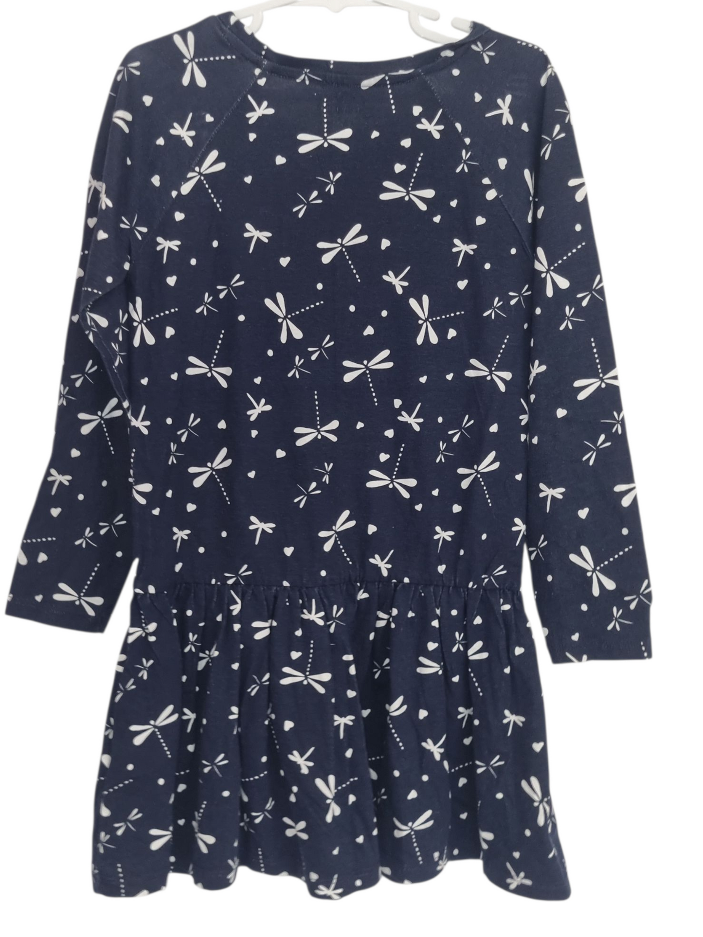 B Collection - Long Sleeve Navy Dragonfly Dress - Size 6
