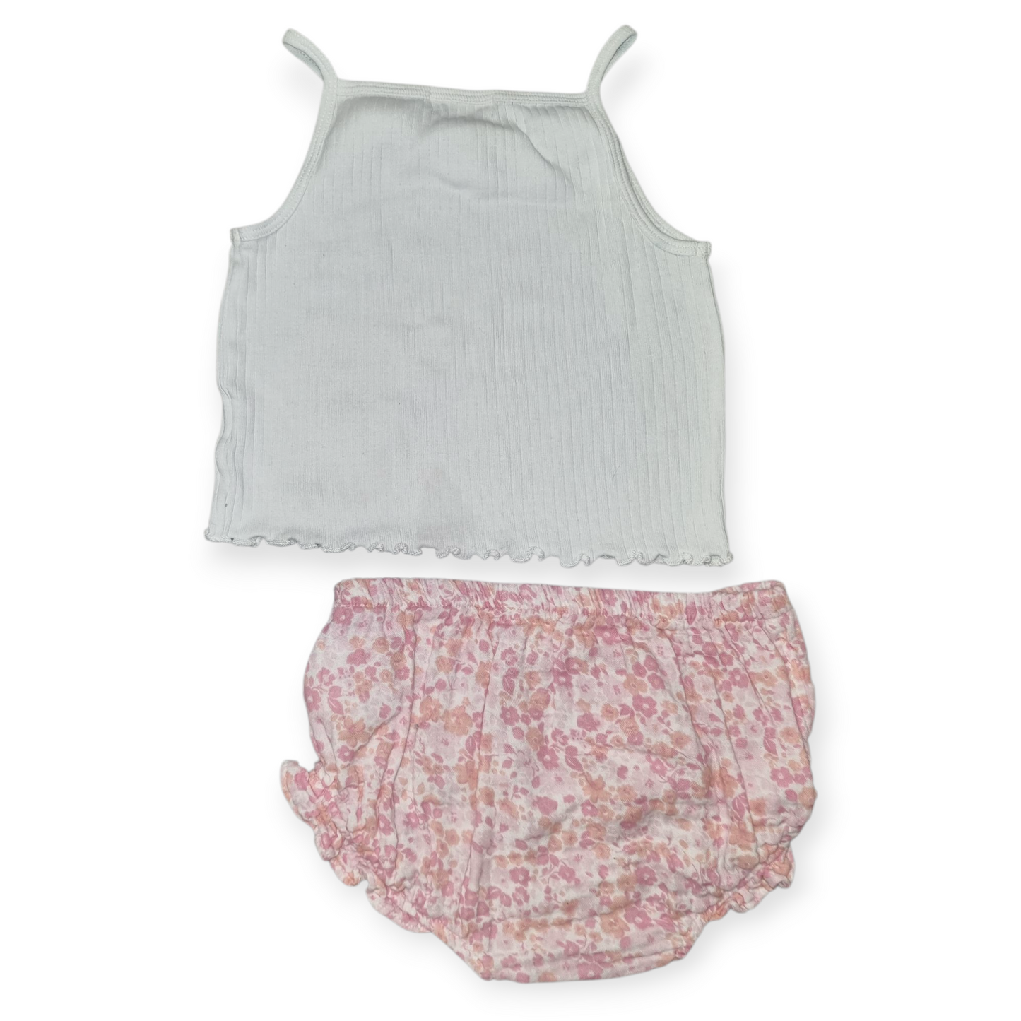 David Jones - Pink Singlet and Bloomer Set - Size 2