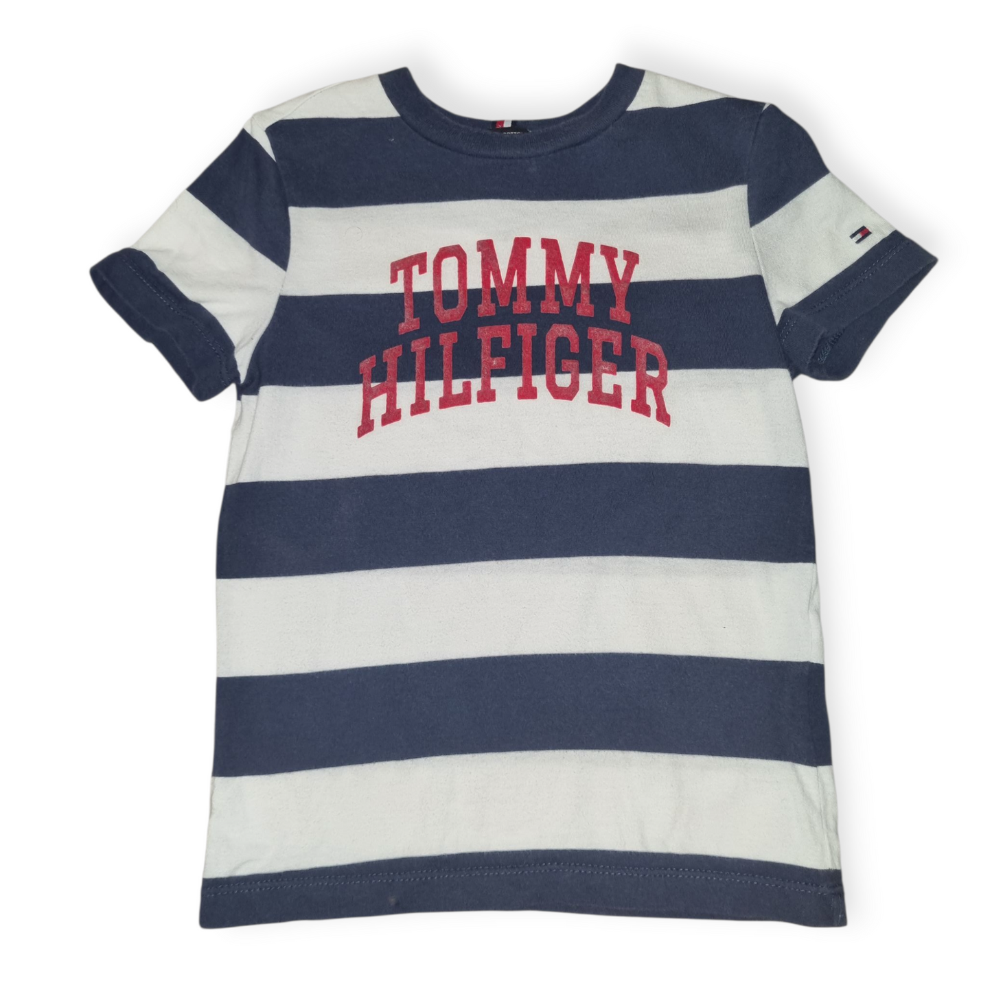 Tommy Hilfiger - Navy Stripe T-Shirt - Size 4