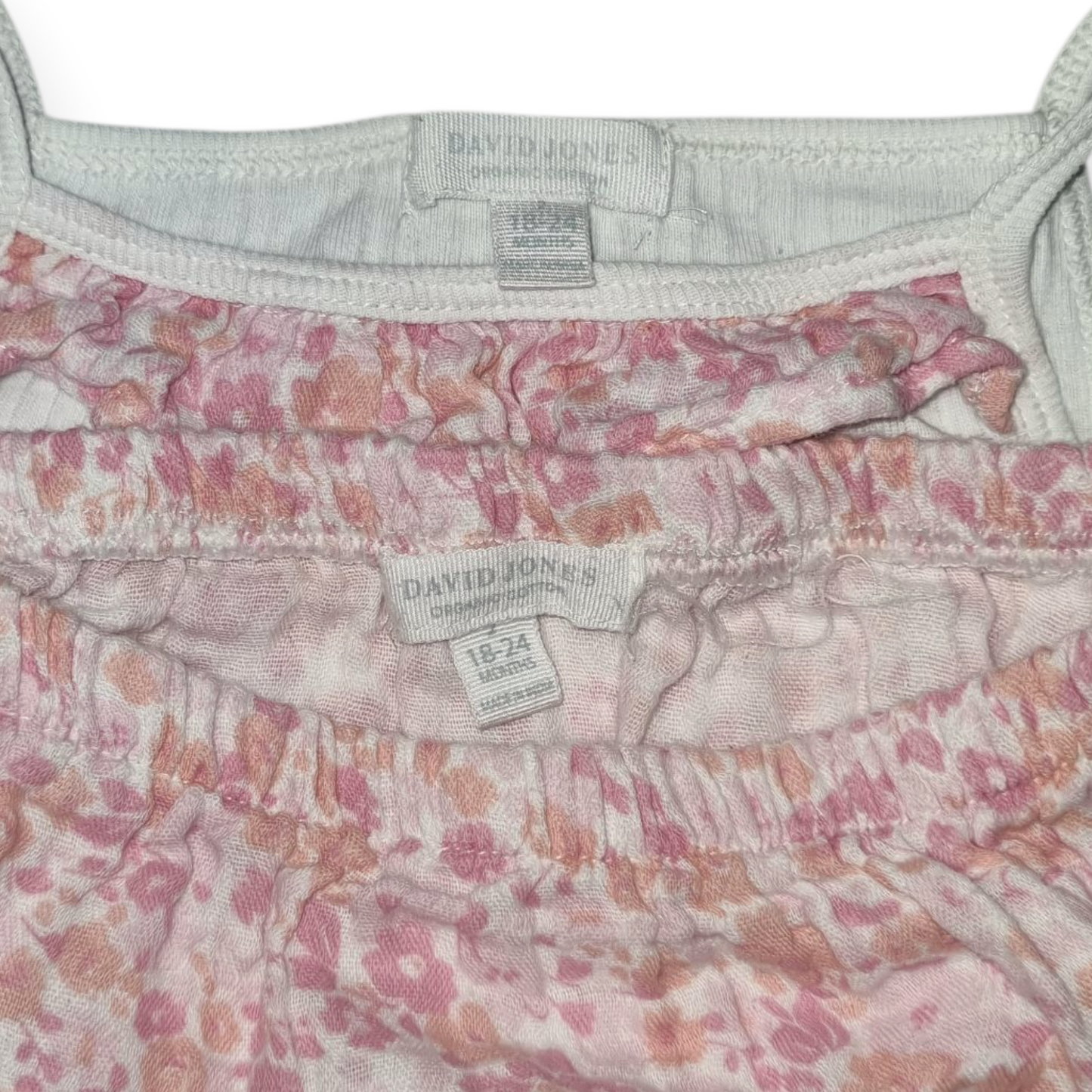 David Jones - Pink Singlet and Bloomer Set - Size 2