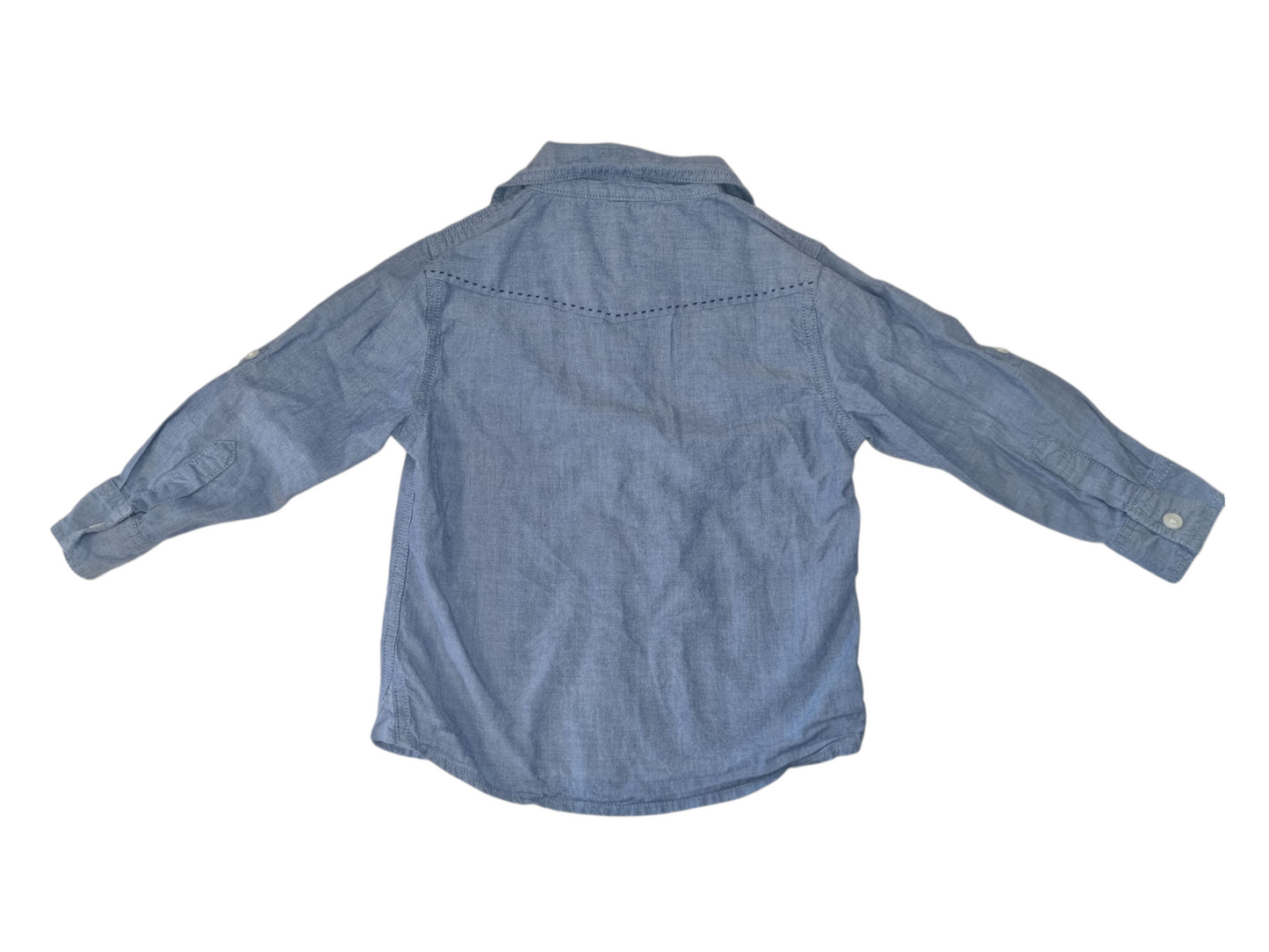 Mix Kids - Long Sleeve Denim Look Dress Shirt - Size 3