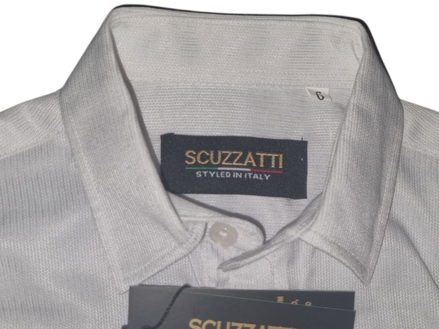 Scuzzatti - White Long Sleeve Dress Shirt - Size 6