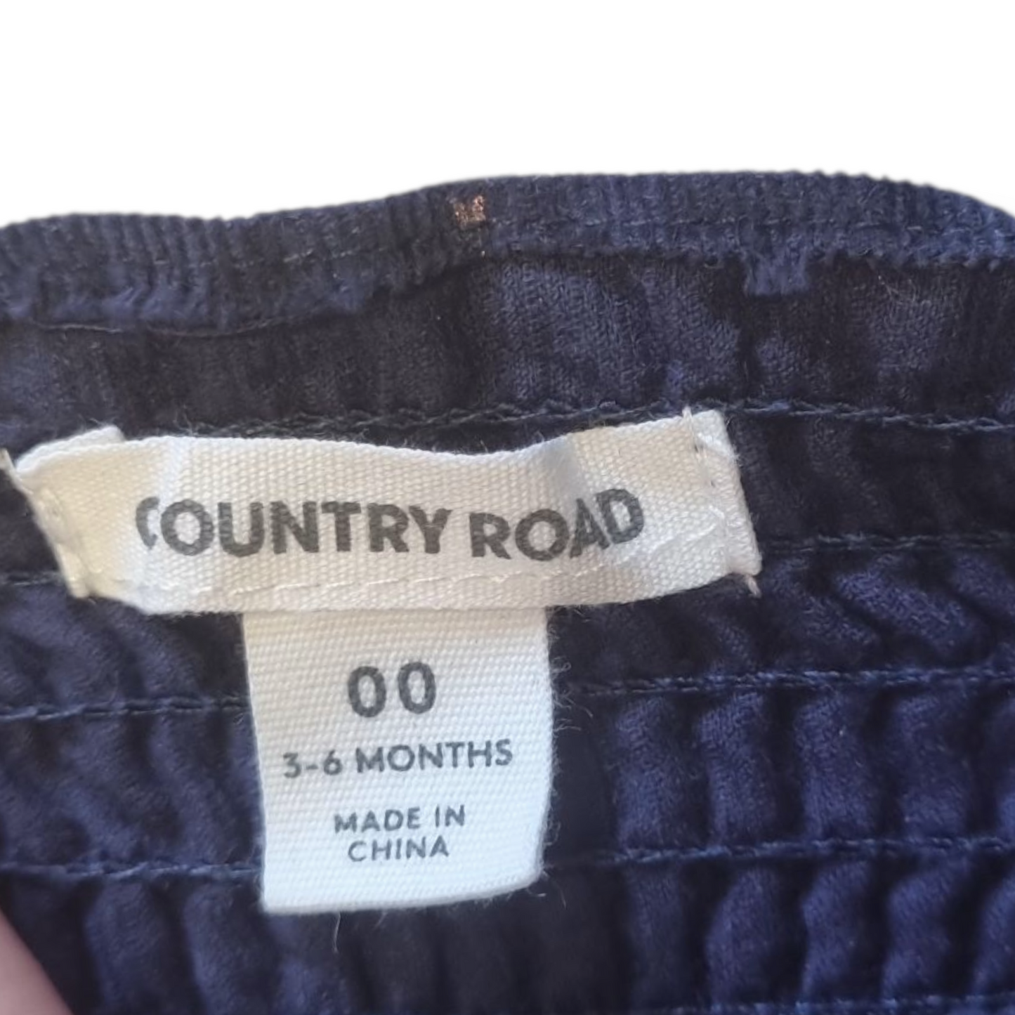 Country Road - Navy Corduroy Romper - Size 00