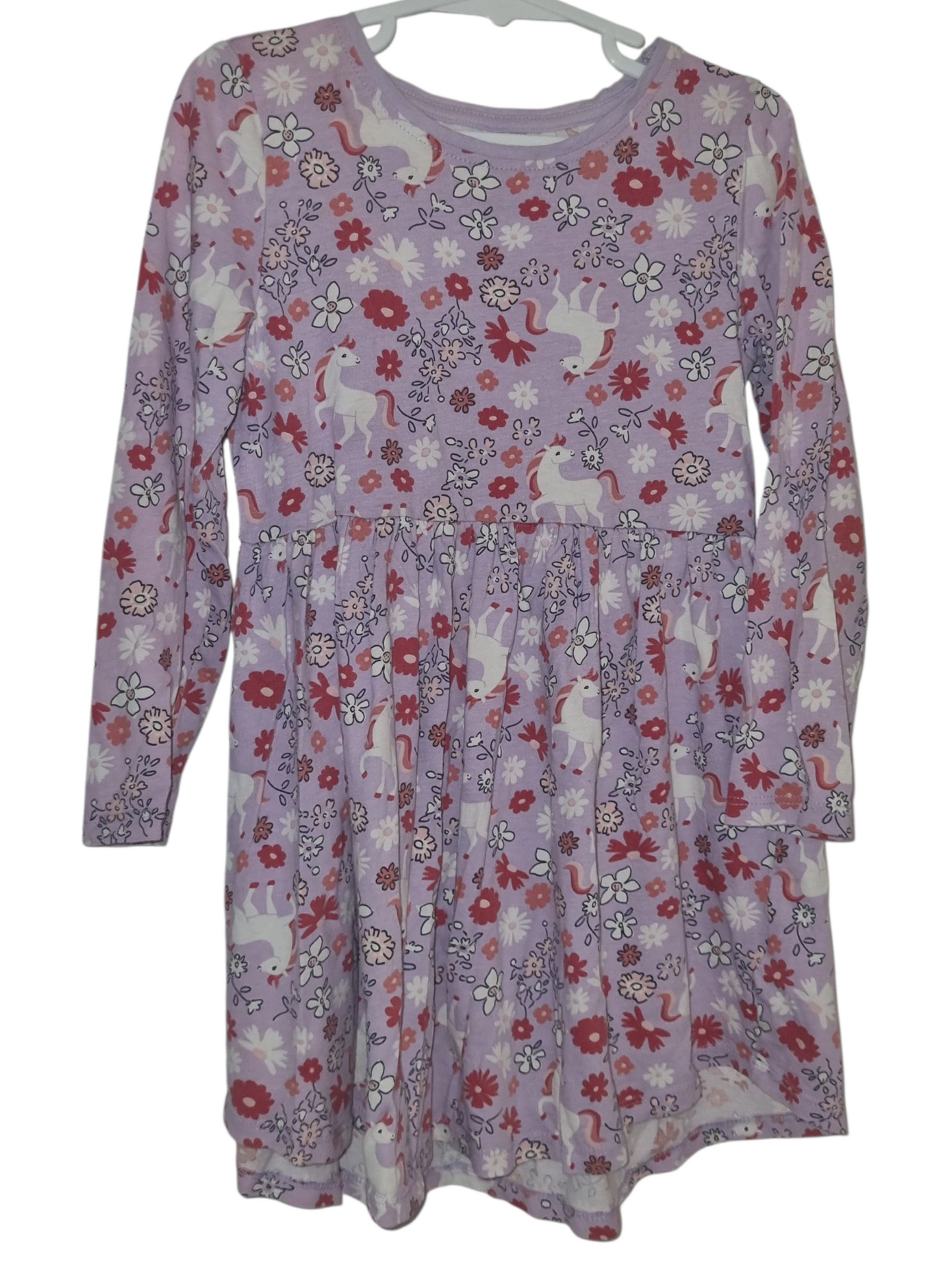 K-D - Purple Pony Long Sleeve Dress - Size 5