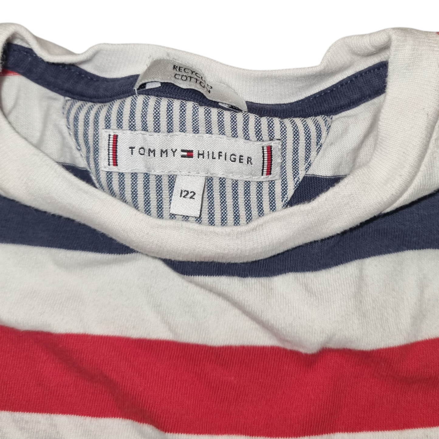 Tommy Hilfiger - Red & Navy Strip Shirt - Size 6