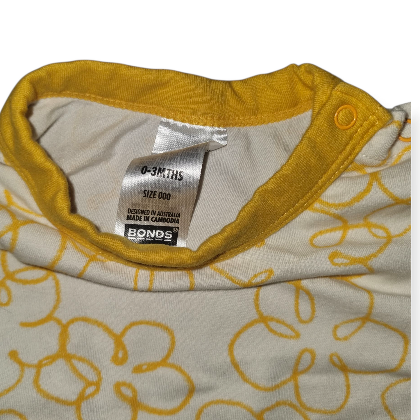 Bonds - Yellow Floral Bodysuit - Size 000