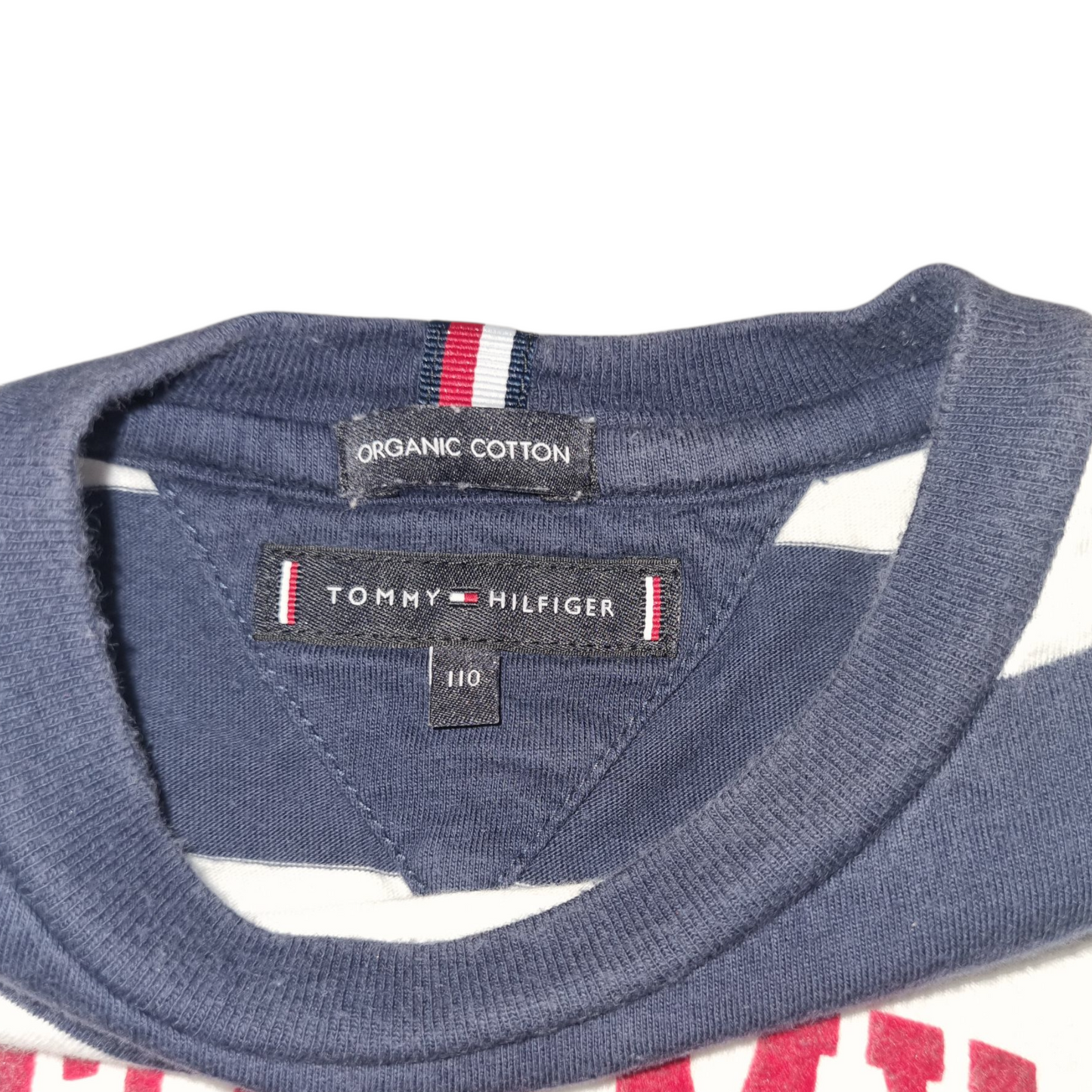 Tommy Hilfiger - Navy Stripe T-Shirt - Size 4