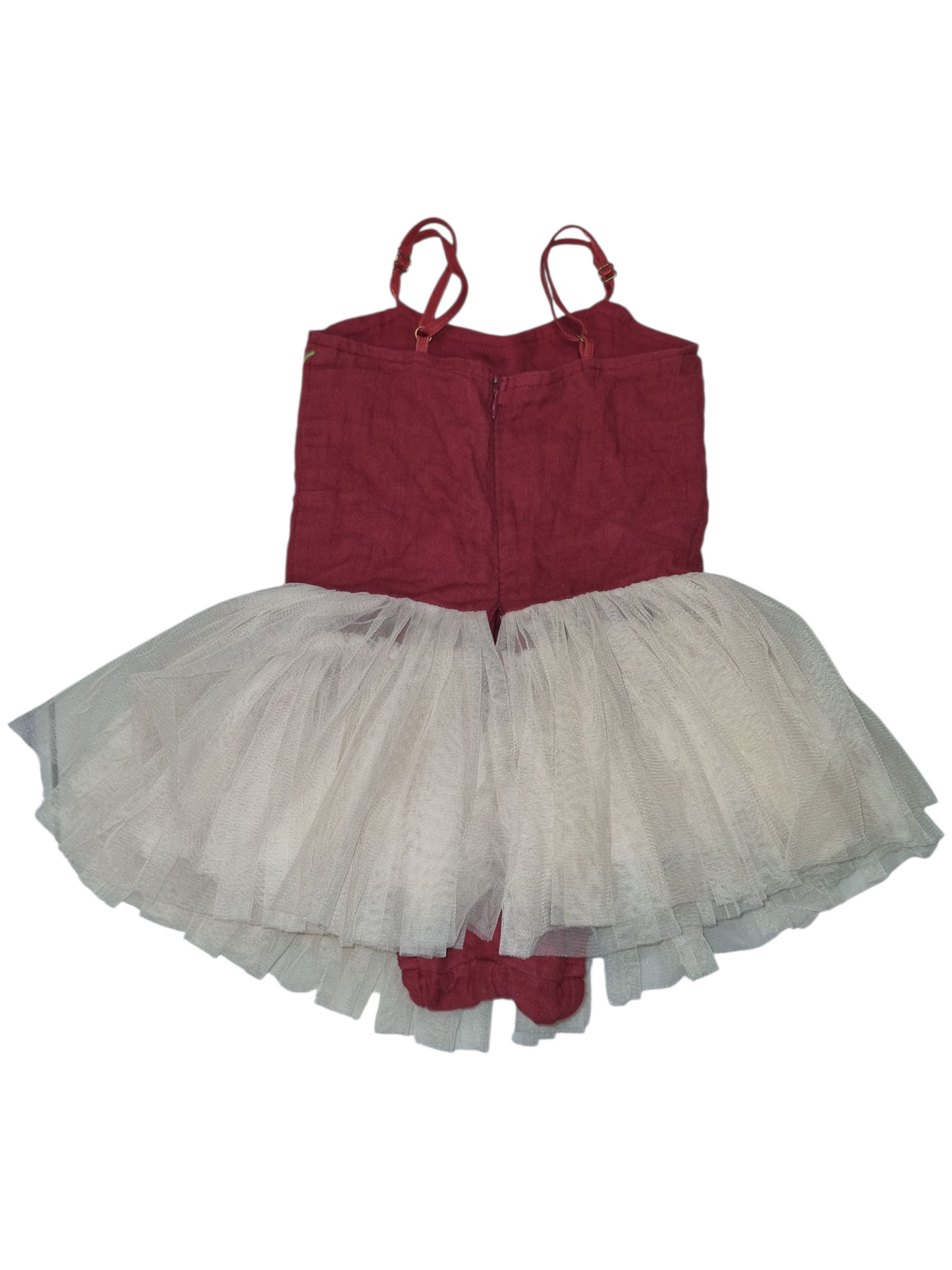 Bella & Lace - Red & White Tulle Dress - Size 0-1