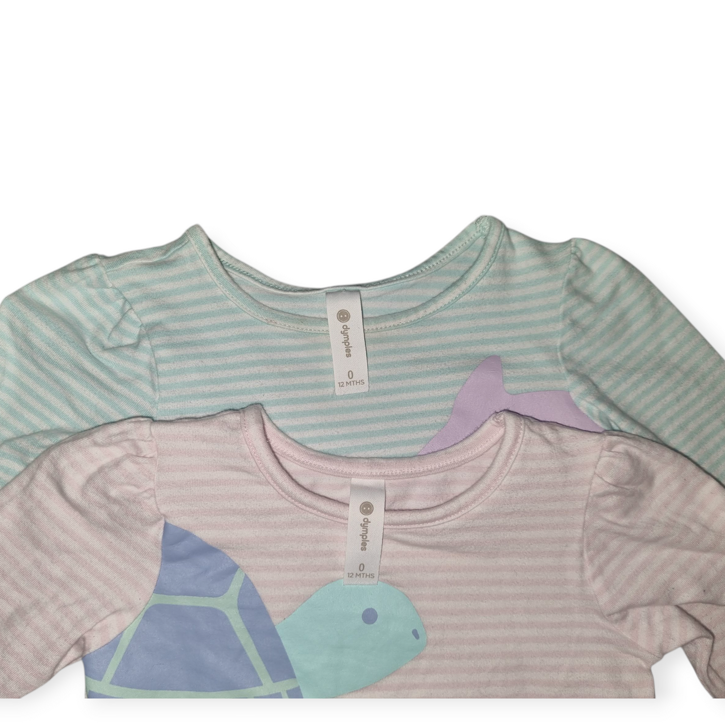 Dymples - Long Sleeve Under The Sea Shirts x2 - Size 0