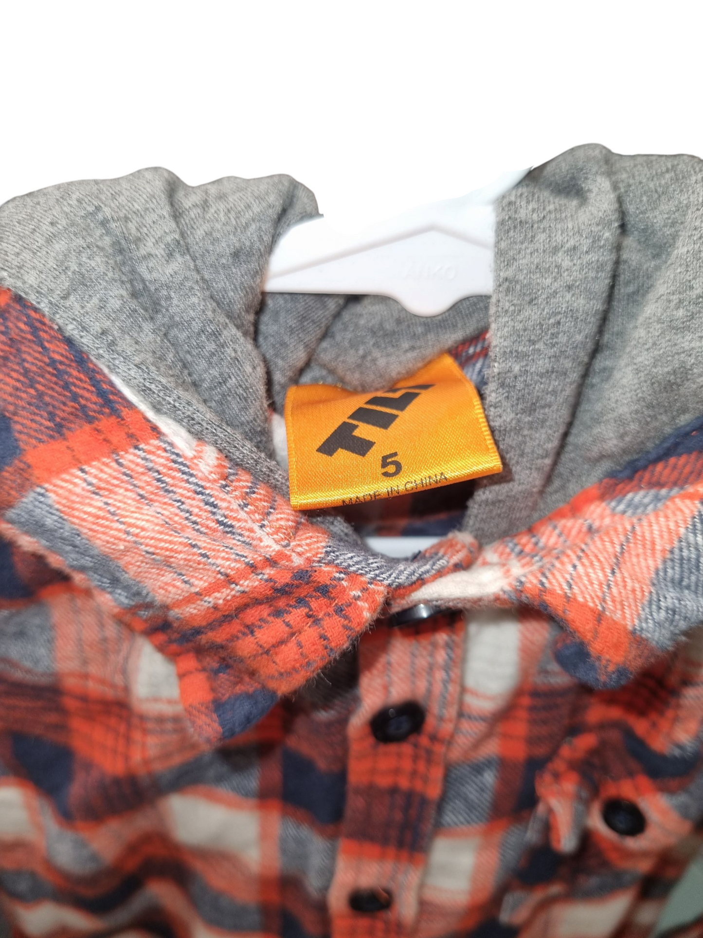 Tilt - Checked Flannel Hoodie - Size 5