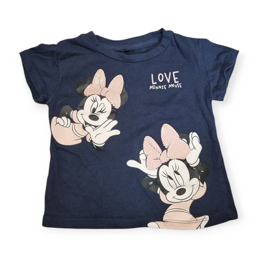 Licensed Disney - Minnie Mouse Navy T-Shirt - Size 1