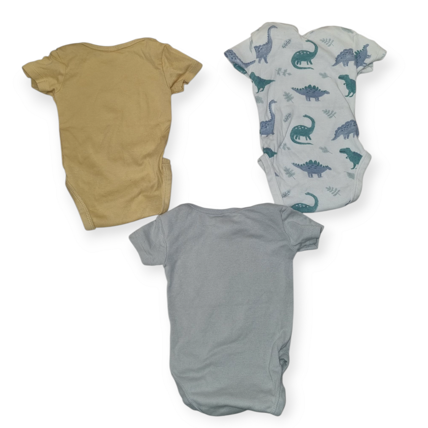 Anko - Dinosaur Body Suit, 3 Pack - size 000