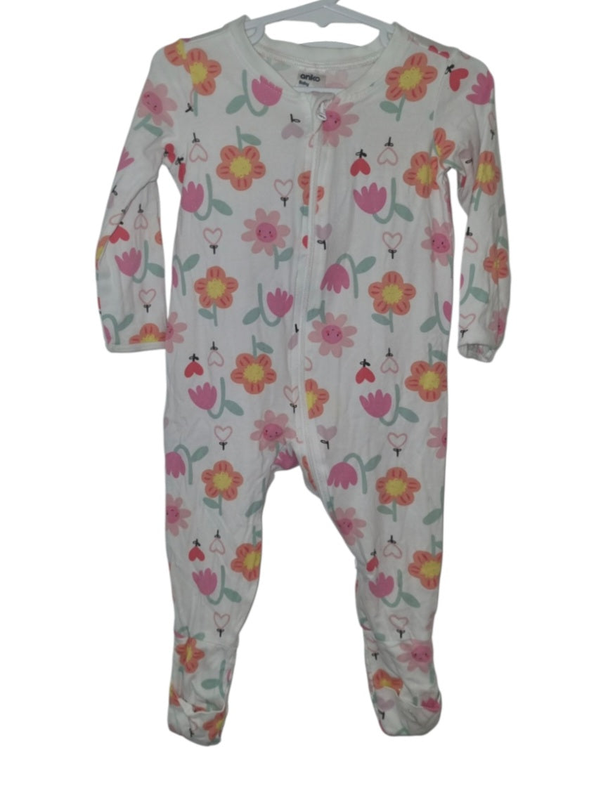 Anko - Floral Onesie - Size 0