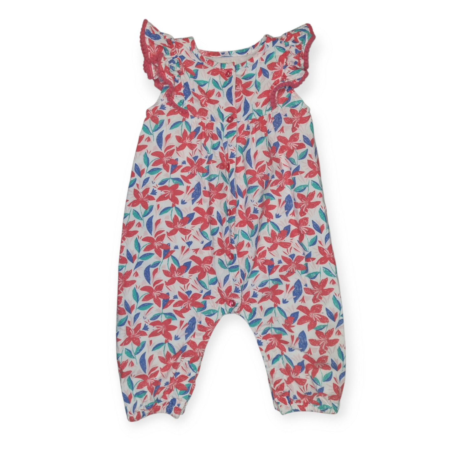 Au Pareil - Floral Jumpsuit - Size 12 months