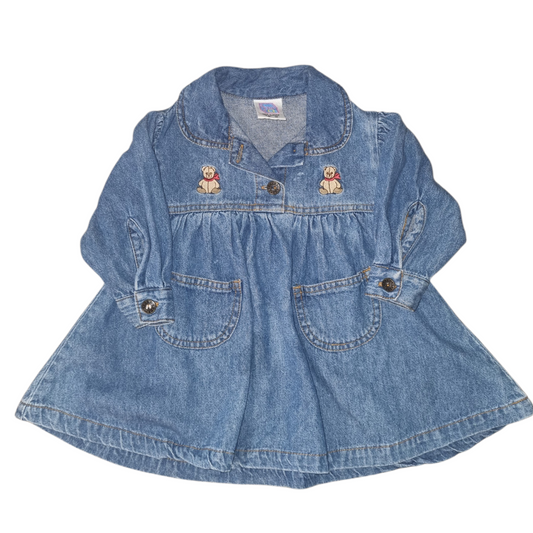 Baby Q Vintage - Denim Pinafore-Style Dress - Size 00