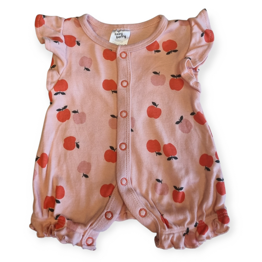 Baby Berry - Apple print jump suit - Size 00000