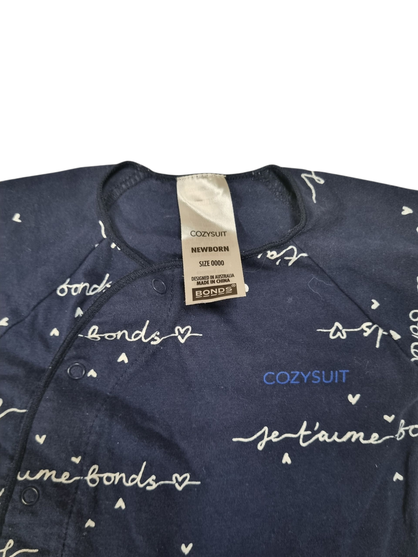 Bonds - Navy Cozy Suit - Size 0000