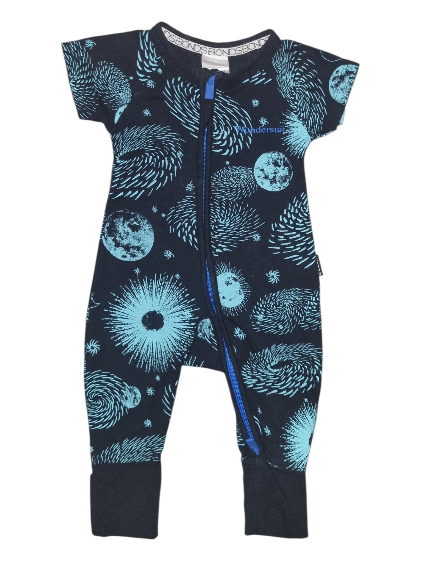 Bonds - Galaxy Pattern Short Sleeve Wondersuit - Size 0000